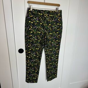 WILDFANG Empower Meadow Slim Crop Pant Floral Print Trouser Size 6